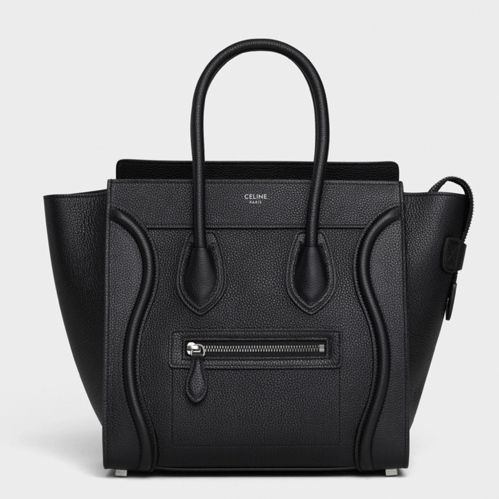100% Authentic Celine Black Micro Luggage Tote, EXCELLENT condition!!